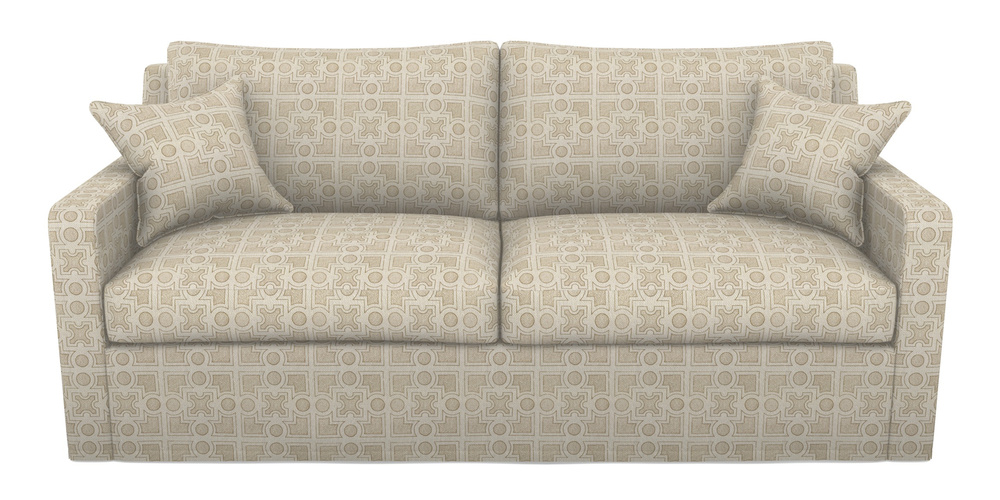 Product photograph of Stopham Sofa Bed 3 Seater Sofa Bed In Rhs Collection - Small Knot Garden Cotton Weave - Gold from Sofas and Stuff Limited