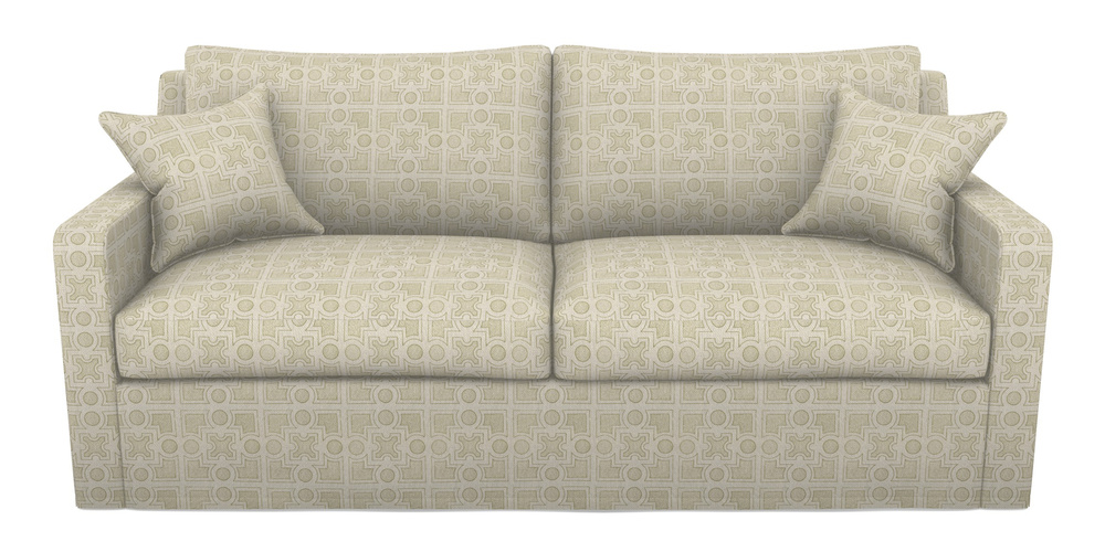 Product photograph of Stopham Sofa Bed 3 Seater Sofa Bed In Rhs Collection - Small Knot Garden Cotton Weave - Olive from Sofas and Stuff Limited