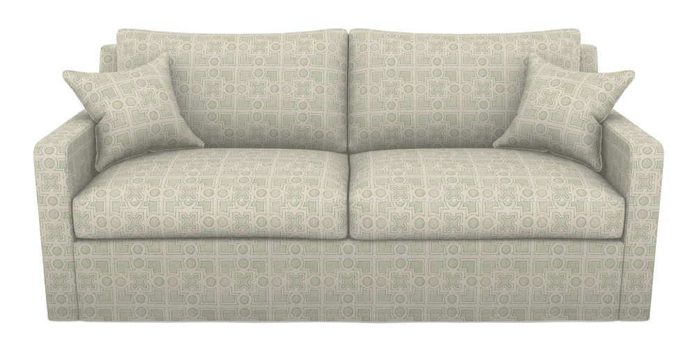 Product photograph of Stopham Sofa Bed 3 Seater Sofa Bed In Rhs Collection - Small Knot Garden Cotton Weave - Pistachio from Sofas and Stuff Limited