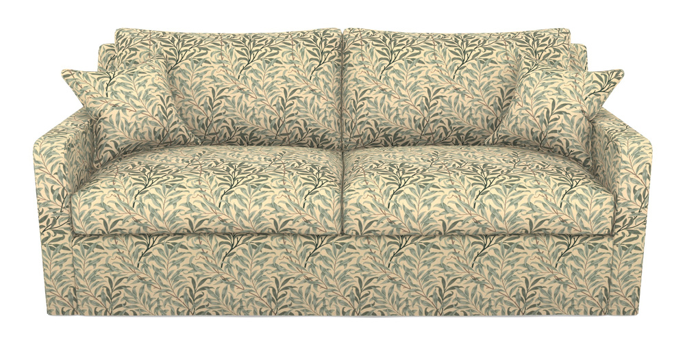 Product photograph of Stopham Sofa Bed 3 Seater Sofa Bed In William Morris Collection - Willow Boughs - Cream Pale Green from Sofas and Stuff Limited