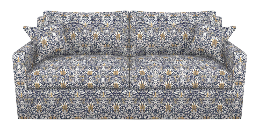 Product photograph of Stopham Sofa Bed 3 Seater Sofa Bed In William Morris Collection - Snakeshead - Indigo Hemp from Sofas and Stuff Limited