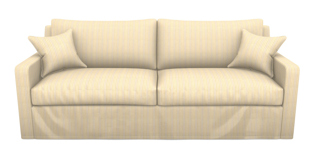 Product photograph of Stopham Sofa Bed 4 Seater Sofa Bed In Cloth 22 - Racing Stripes Ayr - Lemon from Sofas and Stuff Limited