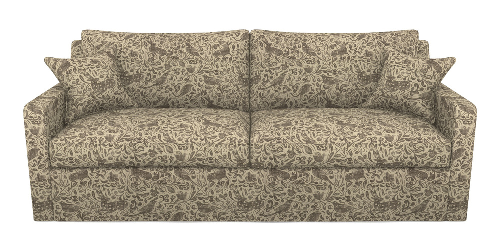 Product photograph of Stopham Sofa Bed 4 Seater Sofa Bed In V A Drawn From Nature - Bird And Rabbit - Brown from Sofas and Stuff Limited