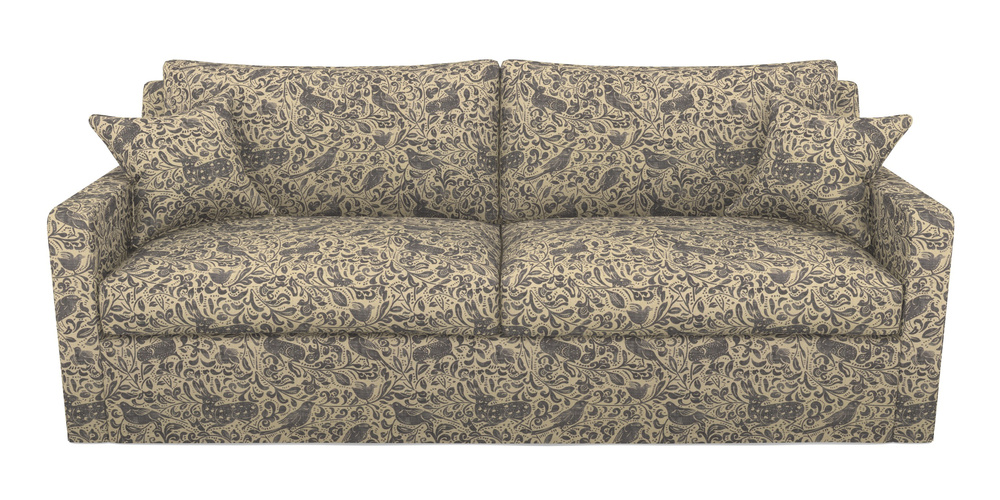 Product photograph of Stopham Sofa Bed 4 Seater Sofa Bed In V A Drawn From Nature - Bird And Rabbit - Navy from Sofas and Stuff Limited