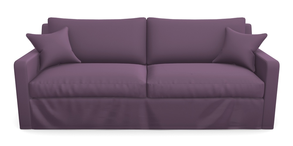 Product photograph of Stopham Sofa Bed 4 Seater Sofa Bed In Clever Glossy Velvet - Blackcurrant from Sofas and Stuff Limited