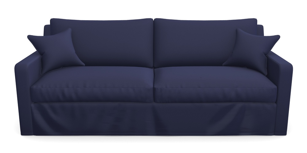 Product photograph of Stopham Sofa Bed 4 Seater Sofa Bed In Clever Glossy Velvet - Navy from Sofas and Stuff Limited