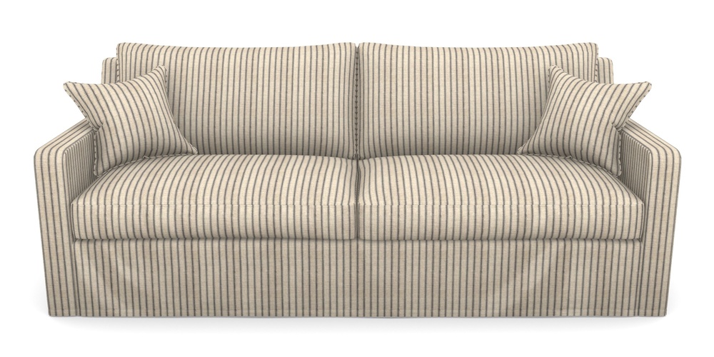 Product photograph of Stopham Sofa Bed 4 Seater Sofa Bed In Cloth 18 Stripes - Ticking - Bible Black from Sofas and Stuff Limited