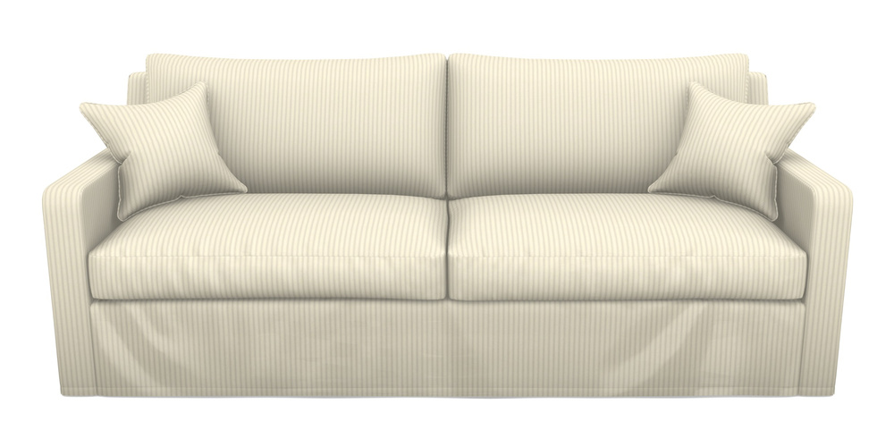 Product photograph of Stopham Sofa Bed 4 Seater Sofa Bed In Cotton Stripe - Grey from Sofas and Stuff Limited