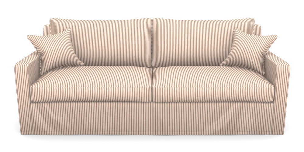 Product photograph of Stopham Sofa Bed 4 Seater Sofa Bed In Cotton Stripe - Peony from Sofas and Stuff Limited