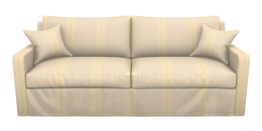 Product photograph of Stopham Sofa Bed 4 Seater Sofa Bed In Cloth 22 - Racing Stripes Cheltenham - Lemon from Sofas and Stuff Limited