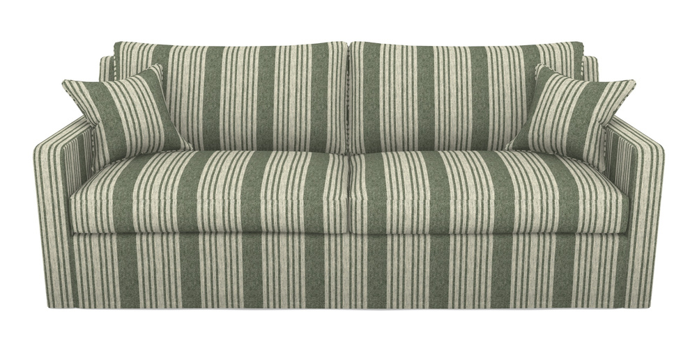 Product photograph of Stopham Sofa Bed 4 Seater Sofa Bed In Cloth 22 - Bayadere - Courgette from Sofas and Stuff Limited