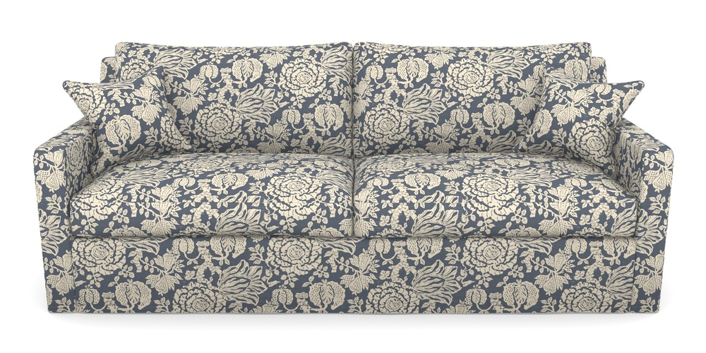 Product photograph of Stopham Sofa Bed 4 Seater Sofa Bed In V A Brompton Collection - Flowering Kale - Midnight Blue from Sofas and Stuff Limited