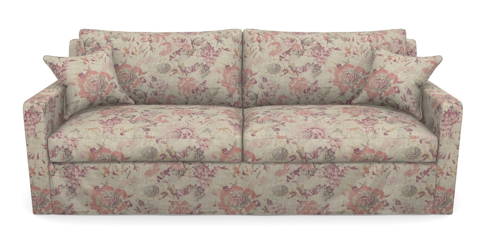 Product photograph of Stopham Sofa Bed 4 Seater Sofa Bed In Floral Linen - Faith Antique Sangria from Sofas and Stuff Limited