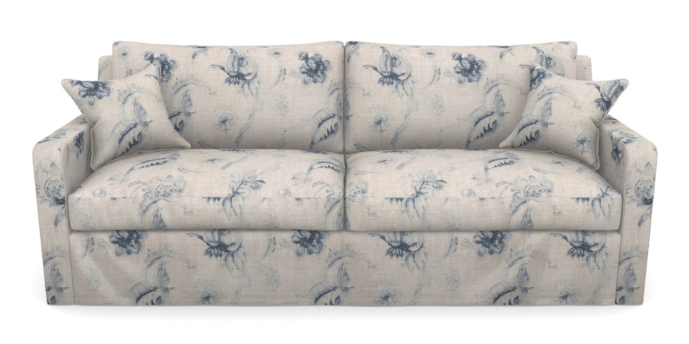 Product photograph of Stopham Sofa Bed 4 Seater Sofa Bed In Floral Linen - Lela Mystery Indigo from Sofas and Stuff Limited
