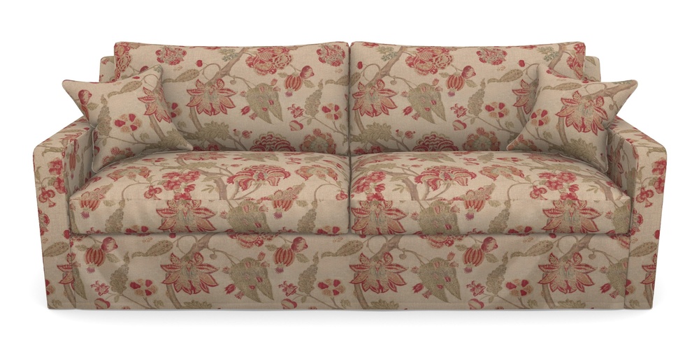 Product photograph of Stopham Sofa Bed 4 Seater Sofa Bed In Floral Linen - Indienne T Rosso from Sofas and Stuff Limited
