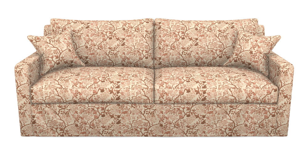 Product photograph of Stopham Sofa Bed 4 Seater Sofa Bed In Rhs Collection - Gertrude Jekyll Linen Cotton Blend - Rust from Sofas and Stuff Limited