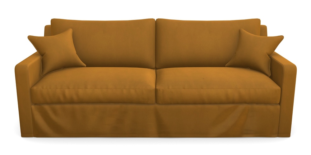 Product photograph of Stopham Sofa Bed 4 Seater Sofa Bed In House Clever Velvet - Ochre from Sofas and Stuff Limited