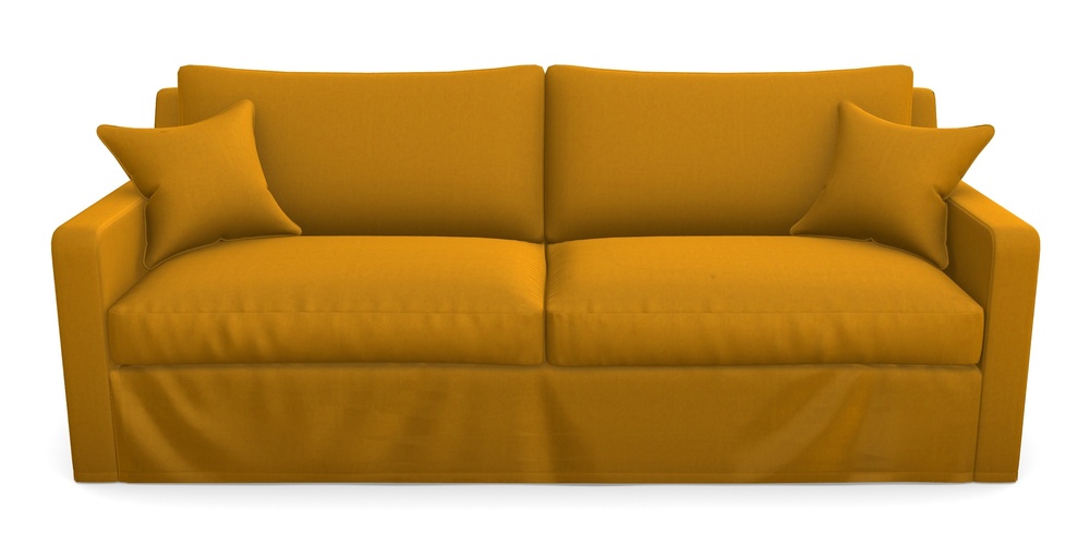 Product photograph of Stopham Sofa Bed 4 Seater Sofa Bed In House Velvet - Saffron from Sofas and Stuff Limited