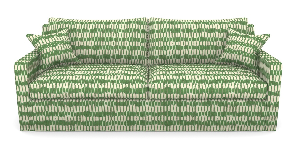 Product photograph of Stopham Sofa Bed 4 Seater Sofa Bed In V A Brompton Collection - Ikat - Basil from Sofas and Stuff Limited