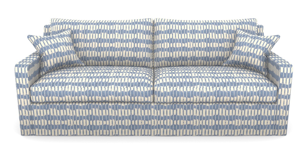 Product photograph of Stopham Sofa Bed 4 Seater Sofa Bed In V A Brompton Collection - Ikat - Morning Blue from Sofas and Stuff Limited