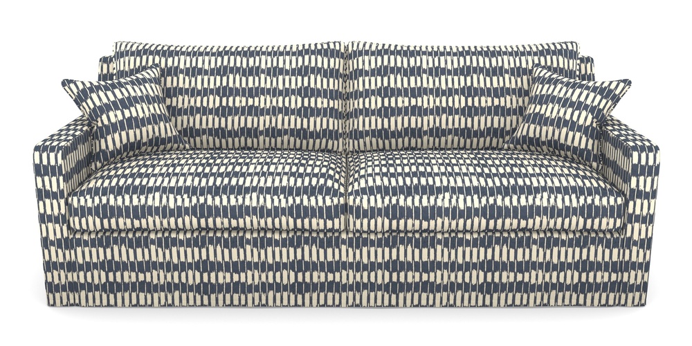 Product photograph of Stopham Sofa Bed 4 Seater Sofa Bed In V A Brompton Collection - Ikat - Midnight Blue from Sofas and Stuff Limited