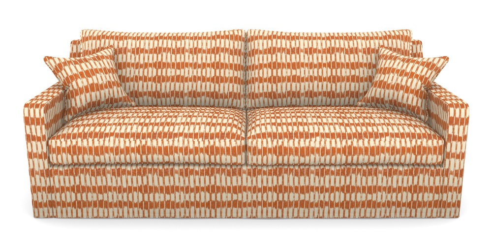 Product photograph of Stopham Sofa Bed 4 Seater Sofa Bed In V A Brompton Collection - Ikat - Terracotta from Sofas and Stuff Limited