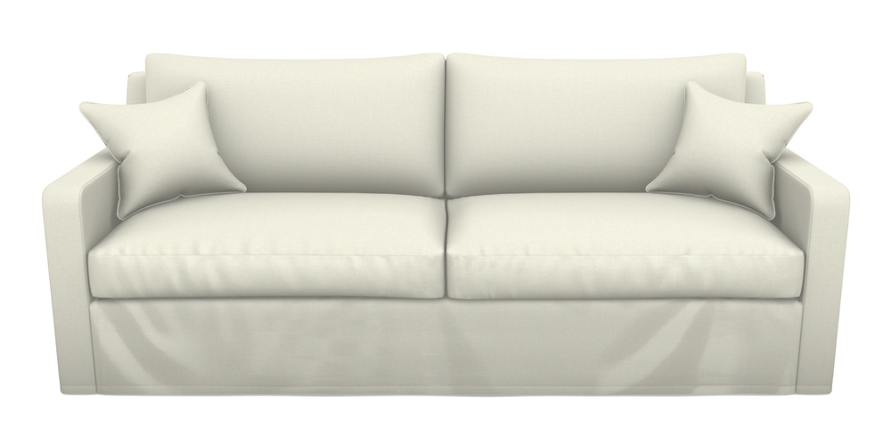 Product photograph of Stopham Sofa Bed 4 Seater Sofa Bed In Plain Linen Cotton - Meringue from Sofas and Stuff Limited