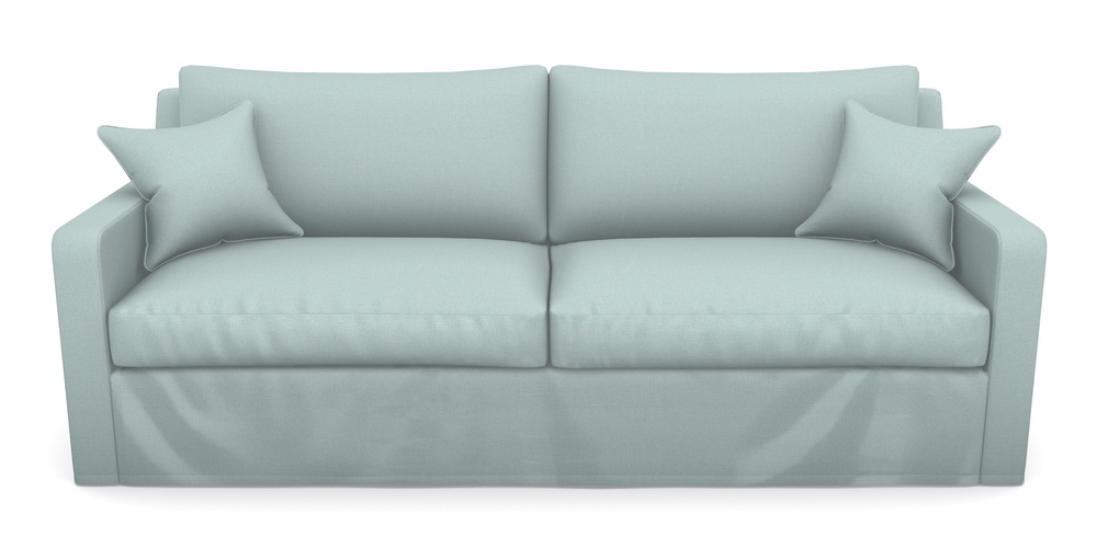 Product photograph of Stopham Sofa Bed 4 Seater Sofa Bed In Plain Linen Cotton - Robins Egg from Sofas and Stuff Limited