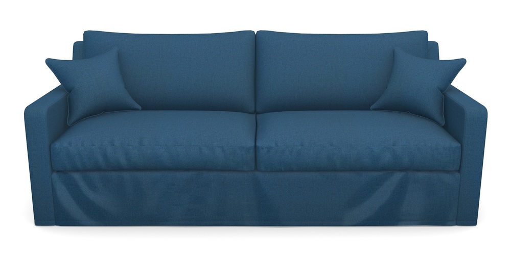 Product photograph of Stopham Sofa Bed 4 Seater Sofa Bed In Plain Linen Cotton - Royal Blue from Sofas and Stuff Limited