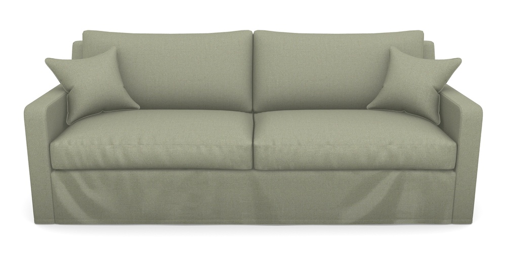 Product photograph of Stopham Sofa Bed 4 Seater Sofa Bed In Plain Linen Cotton - Sage from Sofas and Stuff Limited