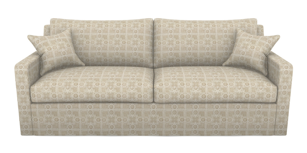 Product photograph of Stopham Sofa Bed 4 Seater Sofa Bed In Rhs Collection - Small Knot Garden Cotton Weave - Gold from Sofas and Stuff Limited