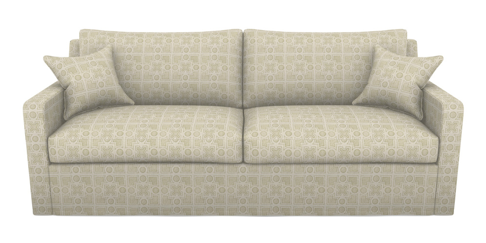 Product photograph of Stopham Sofa Bed 4 Seater Sofa Bed In Rhs Collection - Small Knot Garden Cotton Weave - Olive from Sofas and Stuff Limited