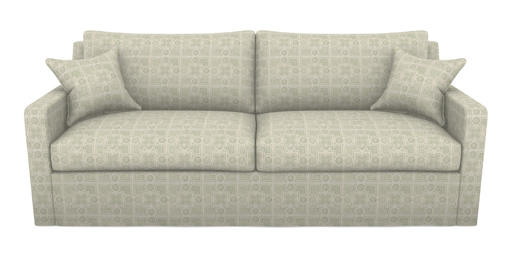 Product photograph of Stopham Sofa Bed 4 Seater Sofa Bed In Rhs Collection - Small Knot Garden Cotton Weave - Pistachio from Sofas and Stuff Limited