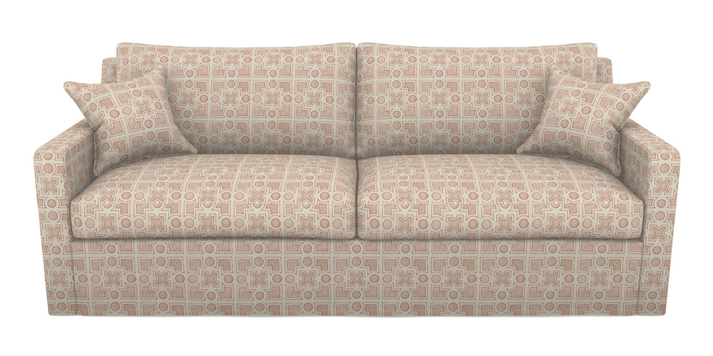 Product photograph of Stopham Sofa Bed 4 Seater Sofa Bed In Rhs Collection - Small Knot Garden Cotton Weave - Terracotta from Sofas and Stuff Limited