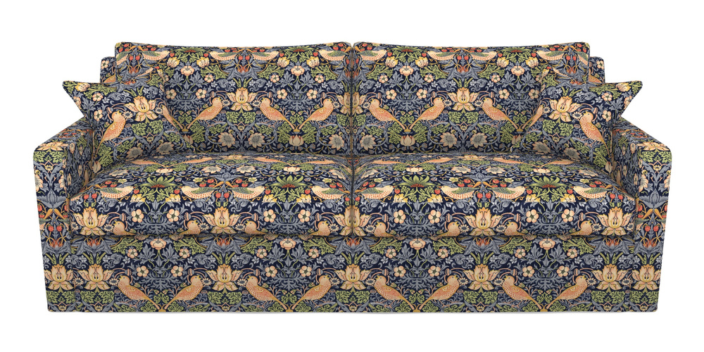 Product photograph of Stopham Sofa Bed 4 Seater Sofa Bed In William Morris Collection - Strawberry Thief - Indigo Mineral from Sofas and Stuff Limited