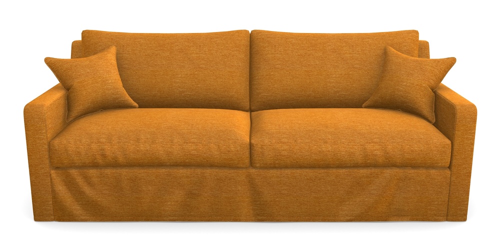 Product photograph of Stopham Sofa Bed 4 Seater Sofa Bed In Textured Velvet - Turmeric from Sofas and Stuff Limited