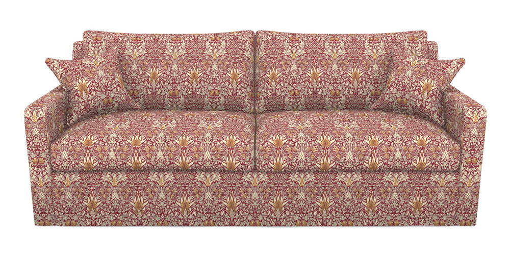 Product photograph of Stopham Sofa Bed 4 Seater Sofa Bed In William Morris Collection - Snakeshead - Claret Gold from Sofas and Stuff Limited