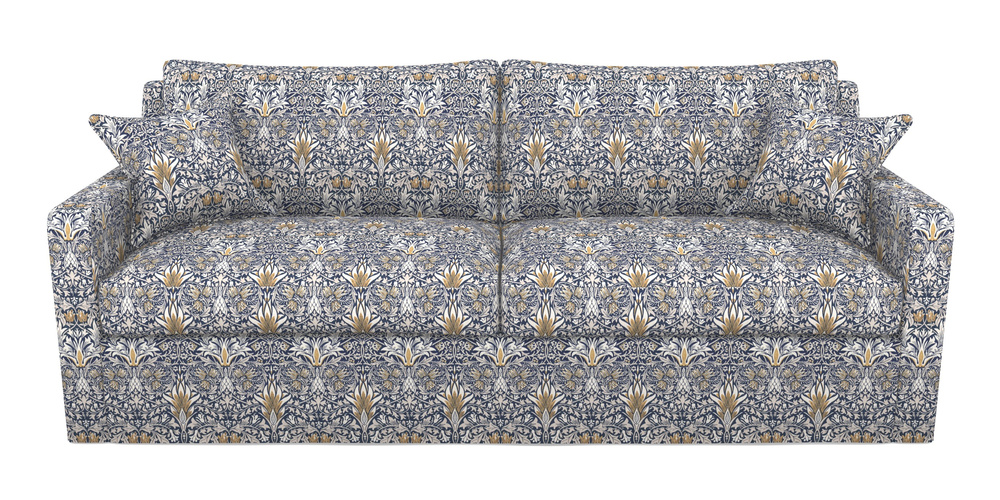 Product photograph of Stopham Sofa Bed 4 Seater Sofa Bed In William Morris Collection - Snakeshead - Indigo Hemp from Sofas and Stuff Limited