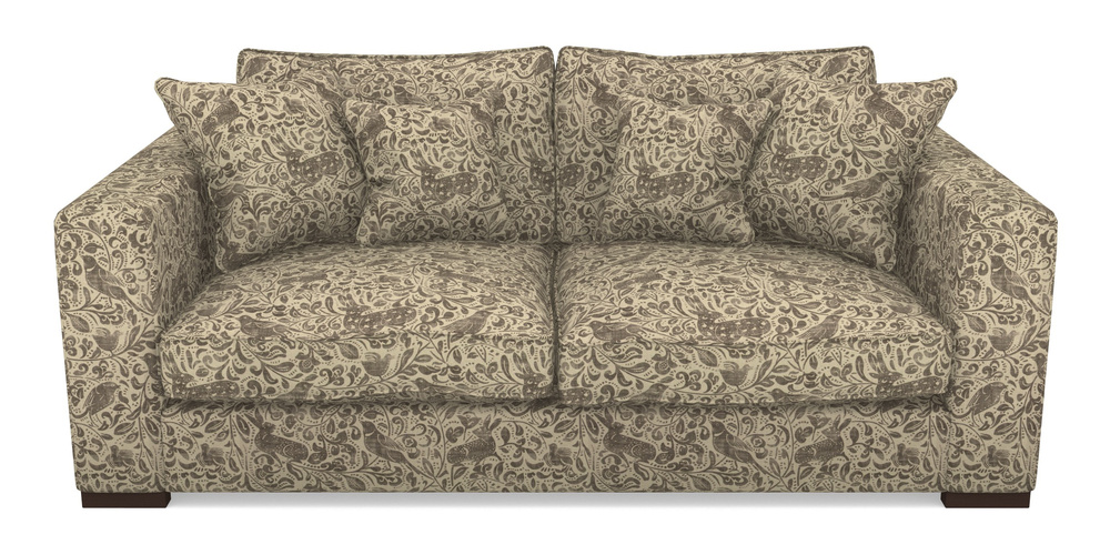 Product photograph of Stourhead 3 Seater Sofa In V A Drawn From Nature - Bird And Rabbit - Brown from Sofas and Stuff Limited