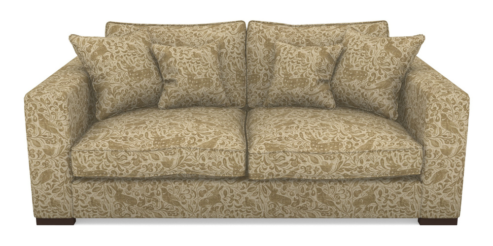 Product photograph of Stourhead 3 Seater Sofa In V A Drawn From Nature - Bird And Rabbit - Gold from Sofas and Stuff Limited