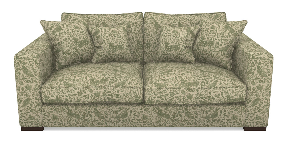 Product photograph of Stourhead 3 Seater Sofa In V A Drawn From Nature - Bird And Rabbit - Light Green from Sofas and Stuff Limited