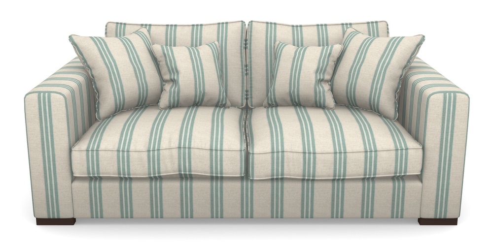 Product photograph of Stourhead 3 Seater Sofa In Cloth 18 Stripes - Bengal - Basil from Sofas and Stuff Limited