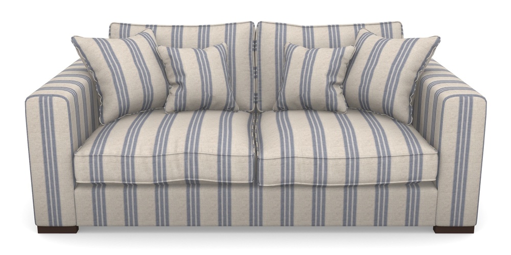 Product photograph of Stourhead 3 Seater Sofa In Cloth 18 Stripes - Bengal - Indigo from Sofas and Stuff Limited