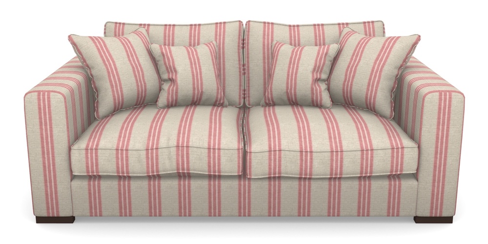 Product photograph of Stourhead 3 Seater Sofa In Cloth 18 Stripes - Bengal - Cranberry from Sofas and Stuff Limited