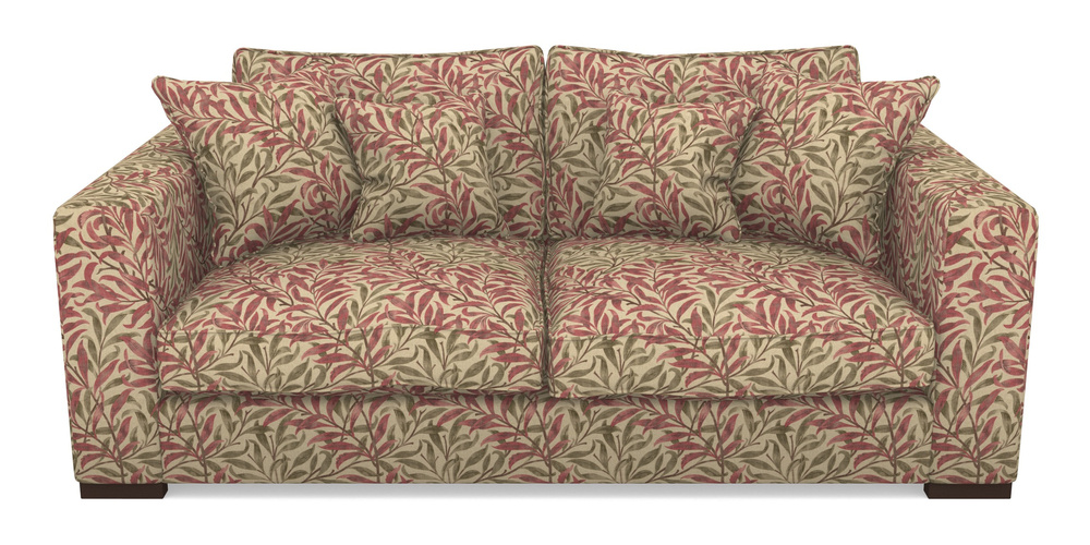 Product photograph of Stourhead 3 Seater Sofa In V A Drawn From Nature - Willow Bough Large - Red from Sofas and Stuff Limited