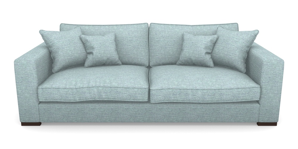 Product photograph of Stourhead 4 Seater Sofa In Aqua Clean Hove - Duck Egg from Sofas and Stuff Limited