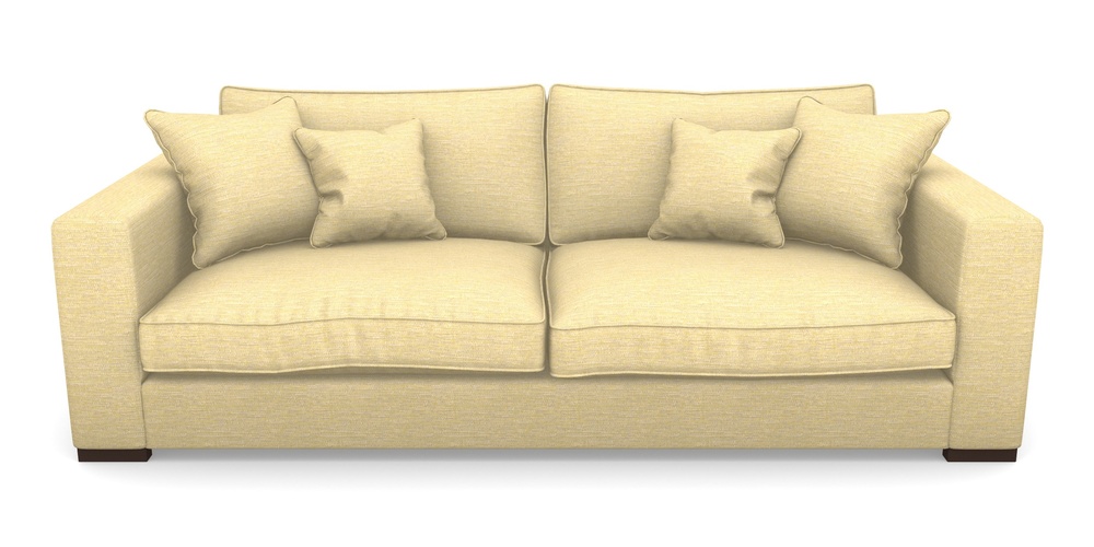 Product photograph of Stourhead 4 Seater Sofa In Aqua Clean Hove - Lemon from Sofas and Stuff Limited