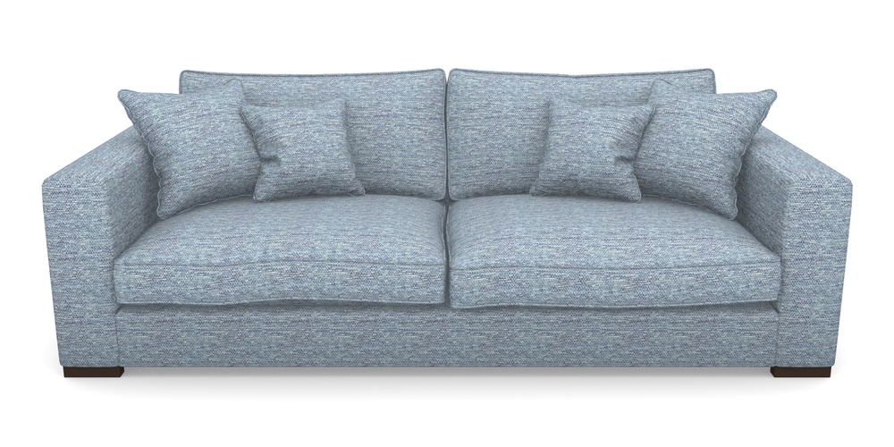Product photograph of Stourhead 4 Seater Sofa In Aqua Clean Oban - Denim from Sofas and Stuff Limited