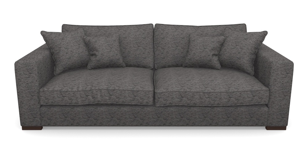 Product photograph of Stourhead 4 Seater Sofa In Aqua Clean Oban - Jet from Sofas and Stuff Limited
