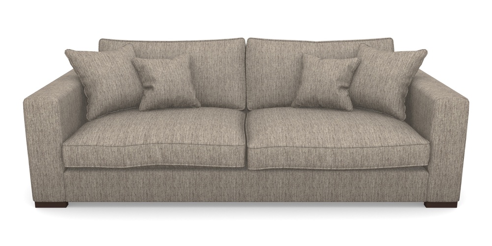 Product photograph of Stourhead 4 Seater Sofa In Aqua Clean Tenby - Chestnut from Sofas and Stuff Limited